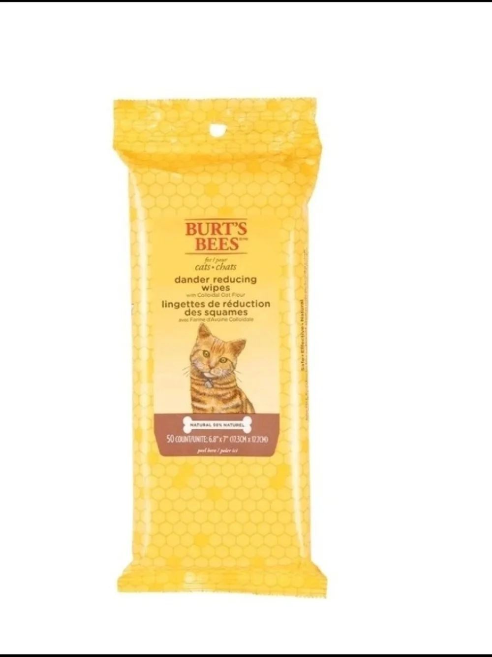 Burt's Bees Yellow Dander Reducing Pet Wipes